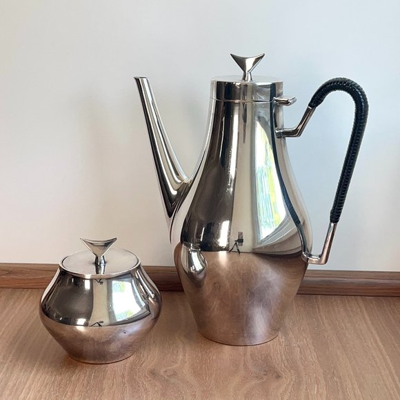 Reed & Barton Denmark Silver Plate Coffee Pitcher & Sugar Bowl - Picture 1 of 7